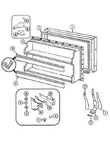 02 - Freezer Door parts for Maytag Refrigerator GT17X8FA from AppliancePartsPros.com