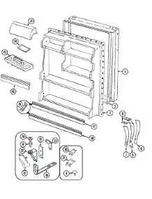 04 - Fresh Food Door parts for Maytag Refrigerator GT17X8FA from AppliancePartsPros.com