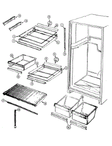 06 - Shelves & Accessories parts for Admiral Refrigerator GT17X93V / DF25A from AppliancePartsPros.com