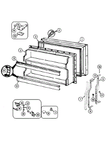 02 - Freezer Door parts for Maytag Refrigerator GT17Y7A from AppliancePartsPros.com