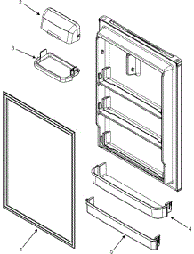 06 - Fresh Food Inner Door parts for Admiral Refrigerator GT1826PEKW from AppliancePartsPros.com