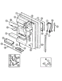 04 - Fresh Food Door parts for Maytag Refrigerator GT18X8DA / DC45A from AppliancePartsPros.com