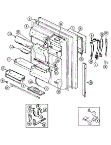 05 - Fresh Food Door parts for Admiral Refrigerator GT18X9D3A from AppliancePartsPros.com