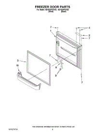 05 - Freezer Door Parts parts for Maytag Refrigerator AB1924PEKW3 from AppliancePartsPros.com