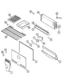 03 - Freezer Compartment parts for Admiral Refrigerator GT1922NDEW from AppliancePartsPros.com