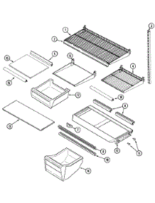 08 - Shelves & Accessories parts for Admiral Refrigerator GT1924NDCW from AppliancePartsPros.com