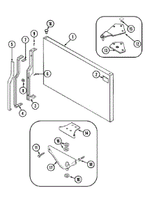 05 - Freezer Outer Door parts for Admiral Refrigerator GT1924NDEW from AppliancePartsPros.com