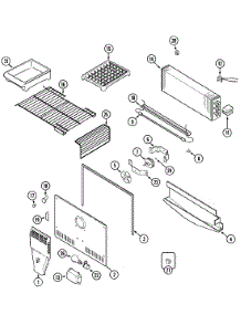 03 - Freezer Compartment parts for Admiral Refrigerator GT1927PDCW from AppliancePartsPros.com