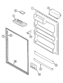 06 - Fresh Food Inner Door parts for Admiral Refrigerator GT1927PDCW from AppliancePartsPros.com