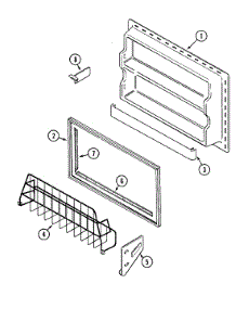 04 - Freezer Inner Door parts for Admiral Refrigerator GT1927PVCW from AppliancePartsPros.com