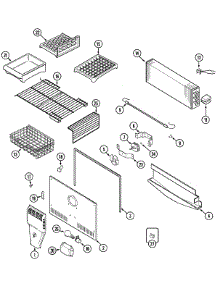 03 - Freezer Compartment parts for Admiral Refrigerator GT1928PAGW from AppliancePartsPros.com