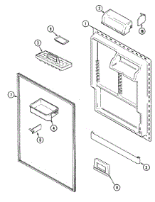 06 - Fresh Food Inner Door parts for Admiral Refrigerator GT1928PDCW from AppliancePartsPros.com