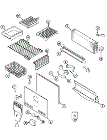 04 - Freezer Compartment parts for Admiral Refrigerator GT1928PEFW from AppliancePartsPros.com