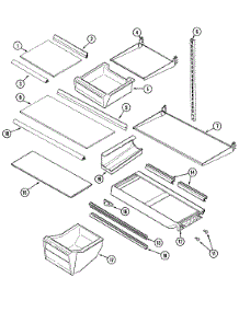 09 - Shelves & Accessories parts for Admiral Refrigerator GT1986PKCA from AppliancePartsPros.com