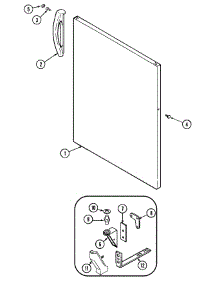 06 - Fresh Food Outer Door parts for Maytag Refrigerator GT19A4V from AppliancePartsPros.com