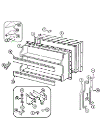 02 - Freezer Door parts for Admiral Refrigerator GT19A4XA from AppliancePartsPros.com