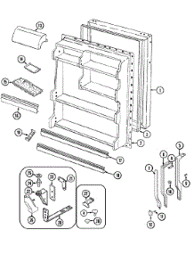 03 - Fresh Food Door parts for Admiral Refrigerator GT19A4XV from AppliancePartsPros.com