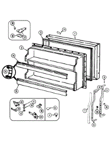 02 - Freezer Door parts for Admiral Refrigerator GT19A6XA from AppliancePartsPros.com