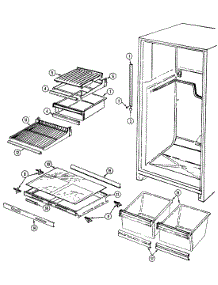 04 - Shelves & Accessories parts for Admiral Refrigerator GT19A6XV from AppliancePartsPros.com