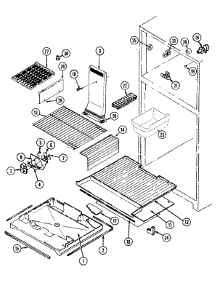02 - Freezer Compartment parts for Admiral Refrigerator GT19A9XA from AppliancePartsPros.com
