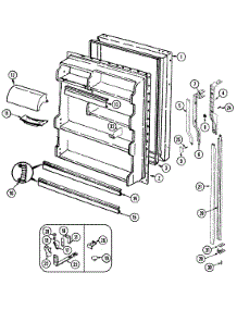 05 - Fresh Food Door parts for Admiral Refrigerator GT19A9XV from AppliancePartsPros.com