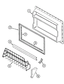 02 - Freezer Inner Door parts for Admiral Refrigerator GT19B6N3EV from AppliancePartsPros.com