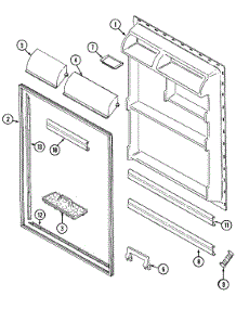 05 - Fresh Food Inner Door parts for Admiral Refrigerator GT19B6N3EV from AppliancePartsPros.com
