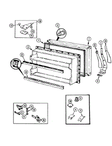 02 - Freezer Door parts for Admiral Refrigerator GT19X4XA / DF67A from AppliancePartsPros.com