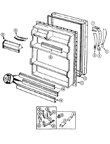 04 - Fresh Food Door parts for Admiral Refrigerator GT19X4XA / DF67A from AppliancePartsPros.com