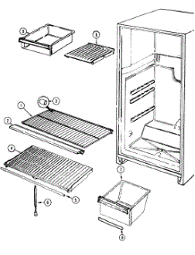 04 - Shelves & Accessories parts for Admiral Refrigerator GT19X4XV / DF66A from AppliancePartsPros.com