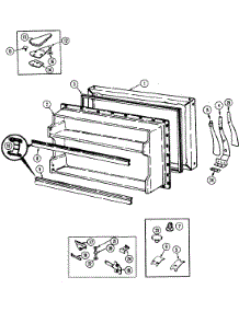 02 - Freezer Door parts for Maytag Refrigerator GT19X6V from AppliancePartsPros.com