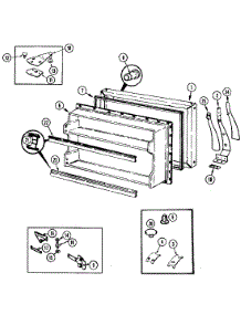 02 - Freezer Door parts for Maytag Refrigerator GT19X7A / DC58A from AppliancePartsPros.com