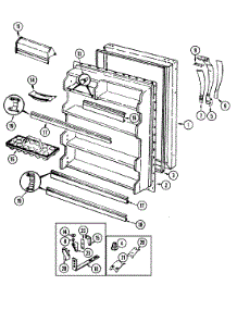 04 - Fresh Food Door parts for Maytag Refrigerator GT19X8FA / DC60A from AppliancePartsPros.com