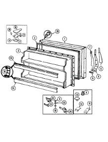 02 - Freezer Door parts for Maytag Refrigerator GT19X8FV / DC59A from AppliancePartsPros.com