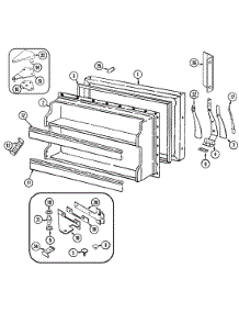 03 - Freezer Door parts for Admiral Refrigerator GT19X93V from AppliancePartsPros.com