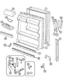 05 - Fresh Food Door parts for Admiral Refrigerator GT19X93V from AppliancePartsPros.com