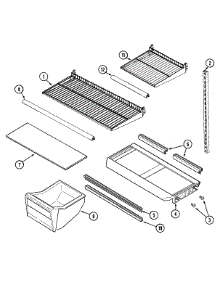 08 - Shelves & Accessories parts for Admiral Refrigerator GT2122NDCW from AppliancePartsPros.com