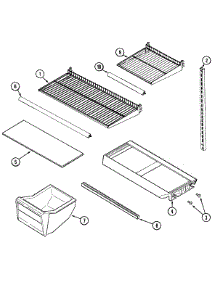 08 - Shelves & Accessories parts for Admiral Refrigerator GT2123NEHW from AppliancePartsPros.com