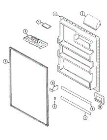 06 - Fresh Food Inner Door parts for Admiral Refrigerator GT2124NXCW from AppliancePartsPros.com