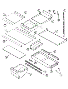 09 - Shelves & Accessories parts for Admiral Refrigerator GT2126PVCW from AppliancePartsPros.com