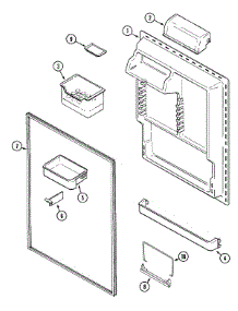 07 - Fresh Food Inner Door parts for Admiral Refrigerator GT2127PEGW from AppliancePartsPros.com