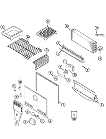 03 - Freezer Compartment parts for Admiral Refrigerator GT2127PIEW from AppliancePartsPros.com