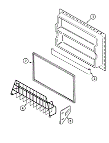 04 - Freezer Inner Door parts for Admiral Refrigerator GT2127PIEW from AppliancePartsPros.com