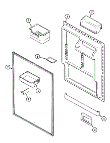 06 - Fresh Food Inner Door parts for Admiral Refrigerator GT2127PIEW from AppliancePartsPros.com