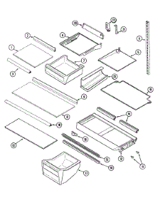 08 - Shelves & Accessories parts for Admiral Refrigerator GT2186PKCW from AppliancePartsPros.com