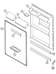 05 - Fresh Food Inner Door parts for Admiral Refrigerator GT21A83V from AppliancePartsPros.com