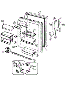 05 - Fresh Food Door parts for Admiral Refrigerator GT21A93V from AppliancePartsPros.com