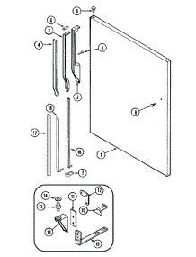 06 - Fresh Food Outer Door parts for Admiral Refrigerator GT21B7N3EV from AppliancePartsPros.com