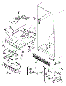 04 - Fresh Food Compartment parts for Admiral Refrigerator GT21X93A / DF84A from AppliancePartsPros.com