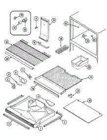 02 - Freezer Compartment parts for Admiral Refrigerator GT21X93V / DF83A from AppliancePartsPros.com